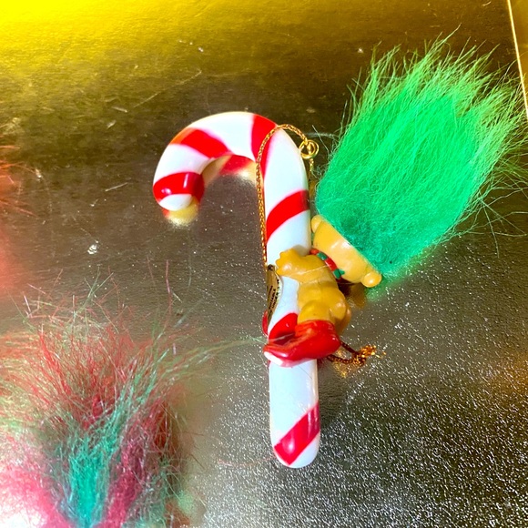 RUSS BERRIE VINTAGE CHRISTMAS ELF TROLLS & CANDY CANE ELF TROLL ORNAMENTS BUNDLE - Picture 14 of 16